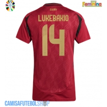 Camisa de time de futebol Bélgica Dodi Lukebakio #14 Replicas 1º Equipamento Feminina Europeu 2024 Manga Curta